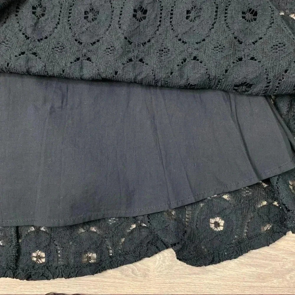 Anthropologie BB Dakota Renley Mini Dress Lace Fit & Flare Black Lace Size 10 - Picture 14 of 16